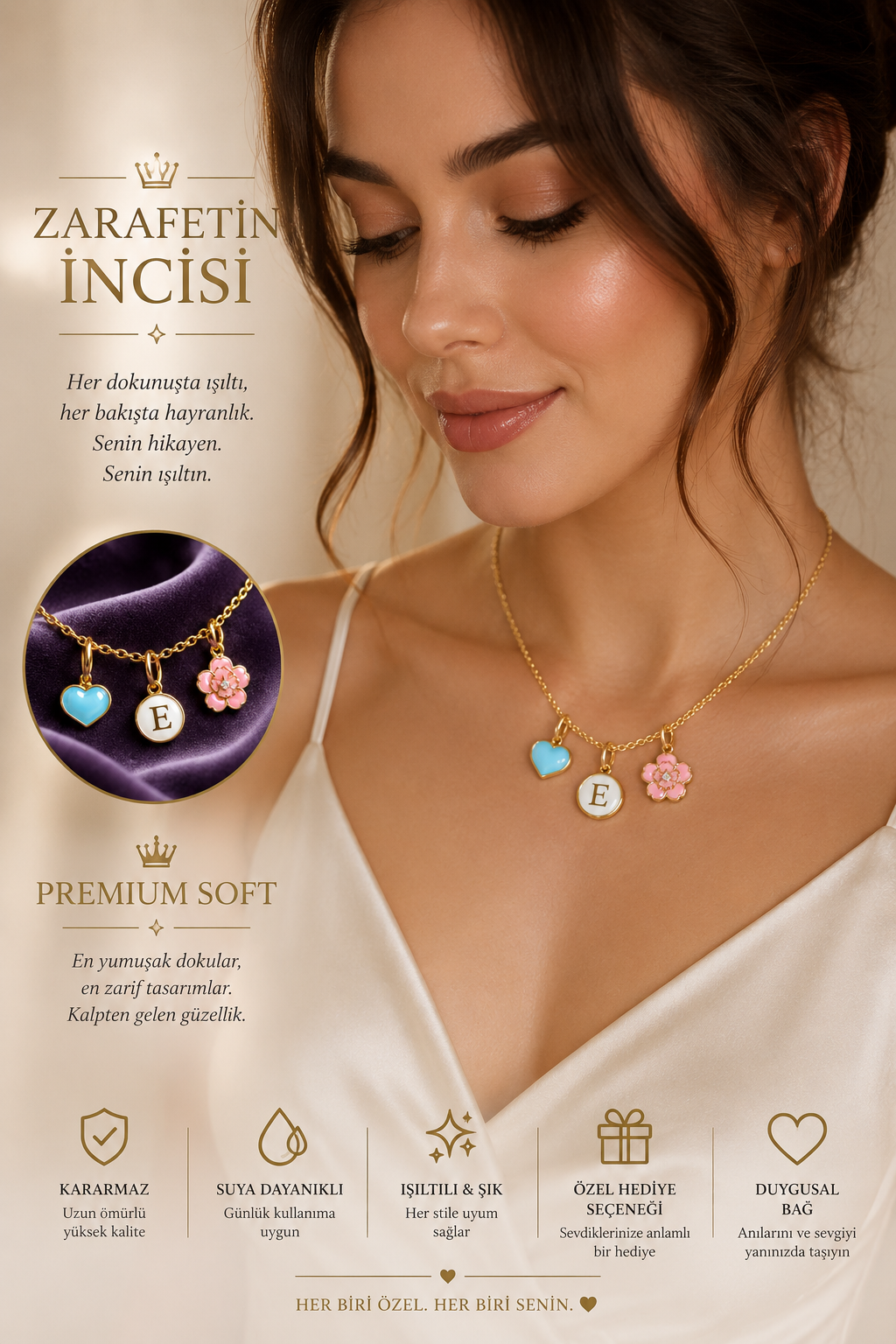 Anıva Signature Charm Kolyesi