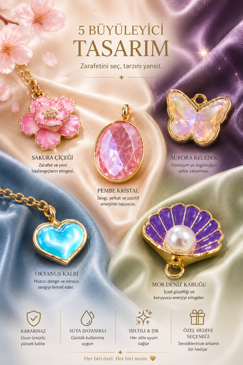 Anıva Signature Charm Kolyesi